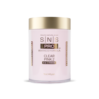 SNS 4-in-1 Pink & White Powder 16oz - Clear Pink 2