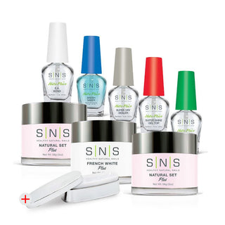 SNS Dip Powder Pink & White Kit 1 + FREE MOLDING: French White, Pink, Base, Essentials