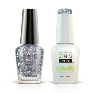 SNS Pro Gel Nail Polish Duo - 069 HH-06- SILVER PAGODA - Burgundy Collection