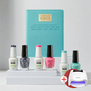 SNS Pro Gel Nail Polish Duo - Set 144 Colors - Tiffany Blue Collection