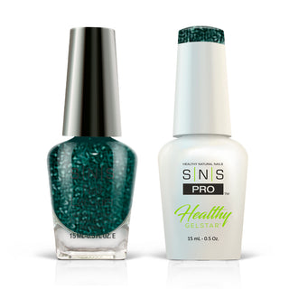 SNS Pro Gel Nail Polish Duo - 133 BO-298 DARK AS N-V