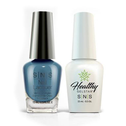 SNS SUN23 Deep Turquoise Waters - SNS Gel Polish & Matching Nail Lacquer Duo Set - 0.5oz