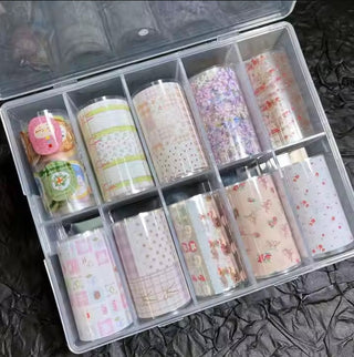3D Bow Floral Nail Transfer Decals 1