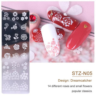 Nail Art Templates STZ-N05 Roses