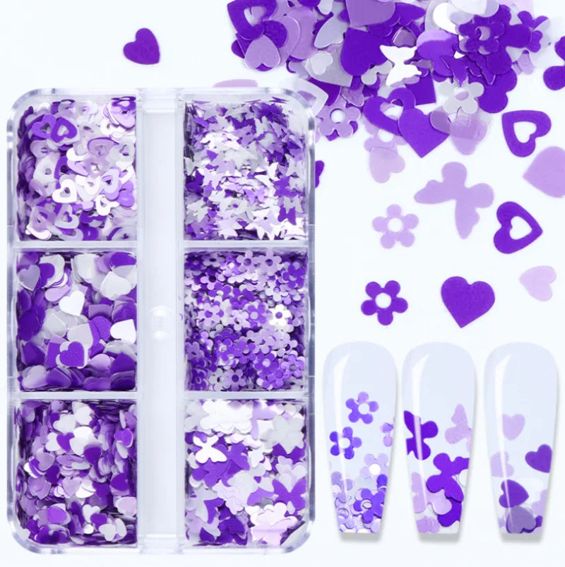 6 Grids of Sequins - 1909-47 - #4 Valentine Purple