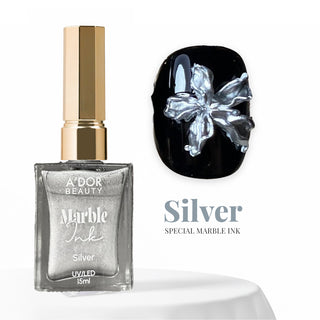 A'DOR Metallic Marble Ink 15ml - Silver