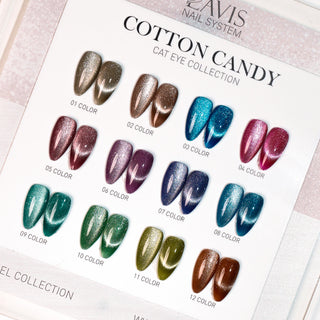 LAVIS Cat Eyes CE10 (Ver1) - Set 12 Colors - Gel Polish 0.5 oz - Cotton Candy Collection