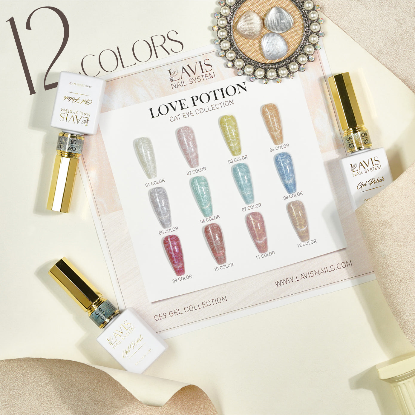 LAVIS Cat Eye CE9 - 02 - Gel Polish 0.5 oz - LAVIS LOVE POTION COLLECTION