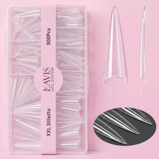Lavis - XXL Stiletto - Clear - 500 Pcs
