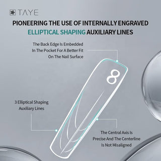 TAYE Dual Form Tips - P064 Double-Head Short Nail Form