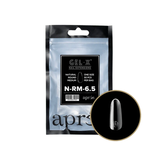 APRES - Gel - X Natural Round Medium 6.5 Refill Bag - DTK Nail Supply