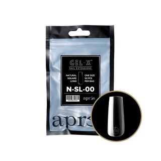APRES - Gel - X Natural Square Long 00 Refill Bag - DTK Nail Supply