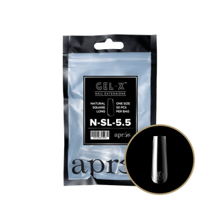 APRES - Gel - X Natural Square Long 5.5 Refill Bag - DTK Nail Supply