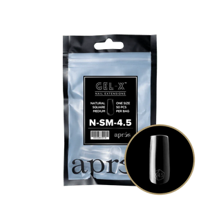 APRES - Gel - X Natural Square Medium 4.5 Refill Bag - DTK Nail Supply