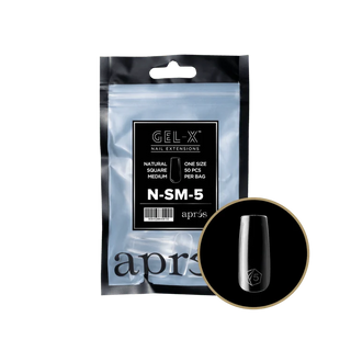 APRES - Gel - X Natural Square Medium 5 Refill Bag - DTK Nail Supply