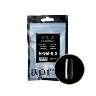 APRES - Gel - X Natural Square Medium 6.5 Refill Bag - DTK Nail Supply