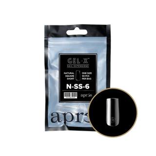 APRES - Gel - X Natural Square Short 6 Refill Bag - DTK Nail Supply