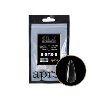 APRES - Gel - X Natural Stiletto Short 5 Refill Bag - DTK Nail Supply