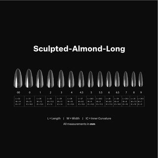 APRES - Gel-X™ Sculpted Almond Long Box of Tips (600 Pcs)