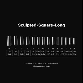 APRES - Gel-X™ Sculpted Square Long Box of Tips (600 Pcs)