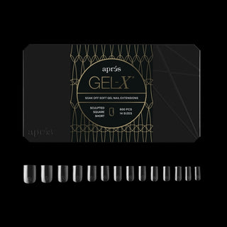APRES - Gel-X™ Sculpted Square Short Box of Tips (600 Pcs)