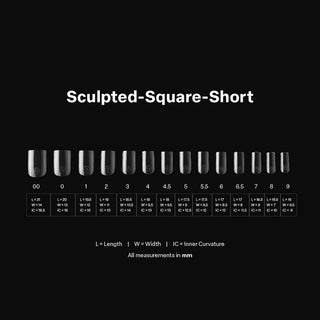 APRES - Gel-X™ Sculpted Square Short Box of Tips (600 Pcs)