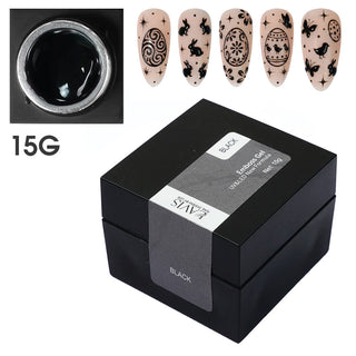 Emboss Gel Polish Nail Art - 15g Black