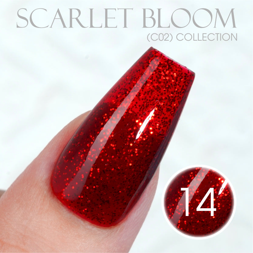 LAVIS C02 - Set 24 Colors - Gel Polish 0.5 oz - Scarlet Bloom Collection V2