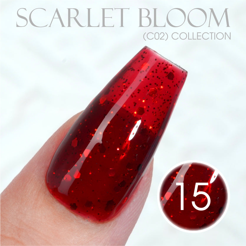 LAVIS C02 - Set 24 Colors - Gel Polish 0.5 oz - Scarlet Bloom Collection V2