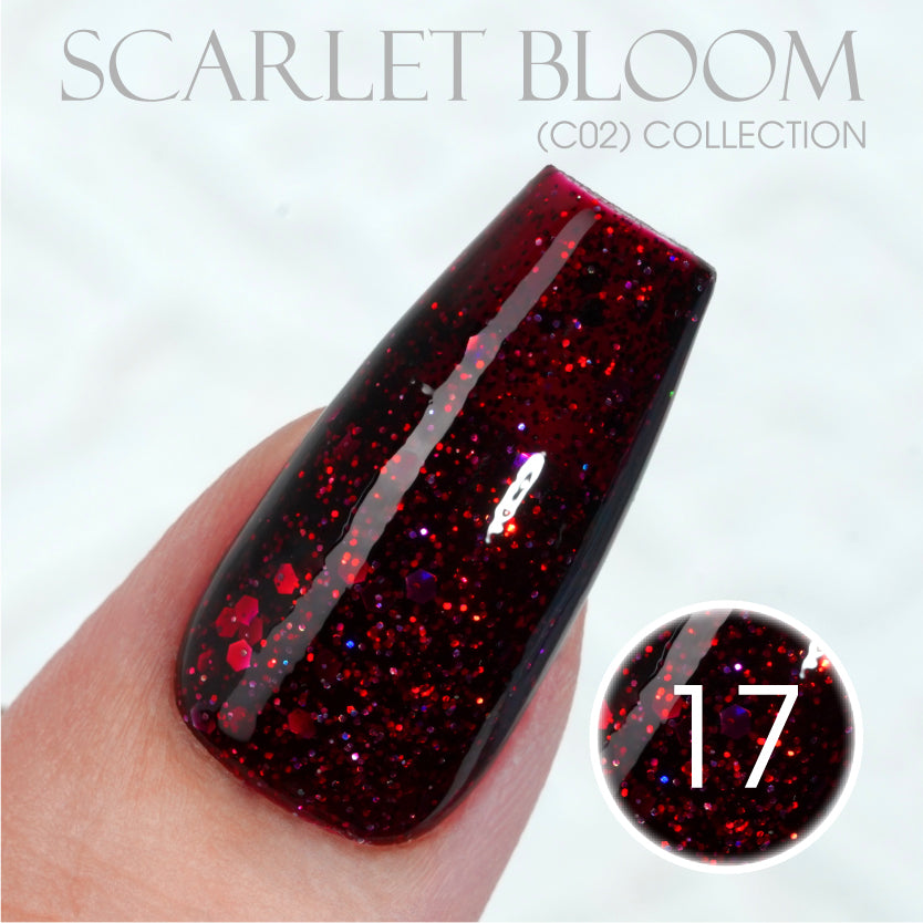 LAVIS C02 - Set 24 Colors - Gel Polish 0.5 oz - Scarlet Bloom Collection V2