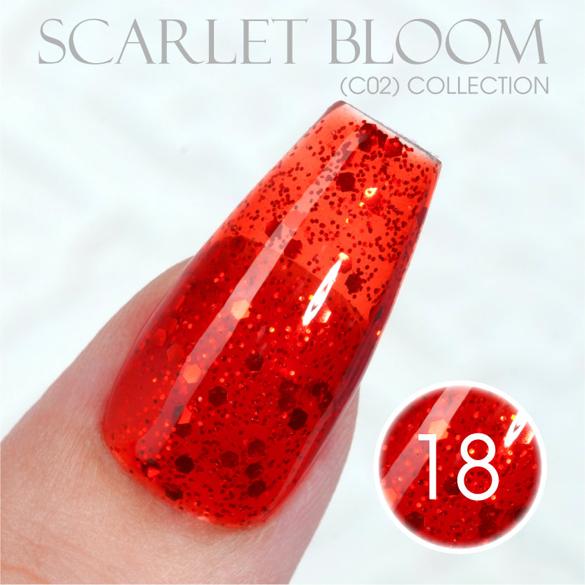 LAVIS C02 - Set 24 Colors - Gel Polish 0.5 oz - Scarlet Bloom Collection V2