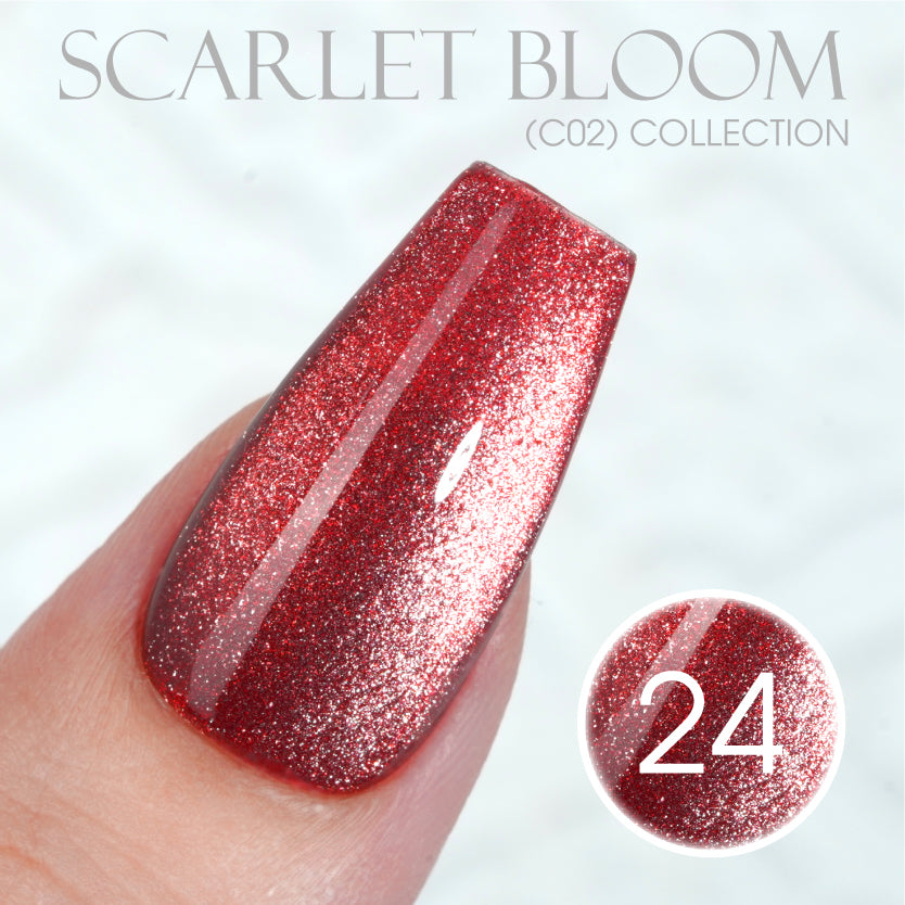 LAVIS C02 - Set 24 Colors - Gel Polish 0.5 oz - Scarlet Bloom Collection V2