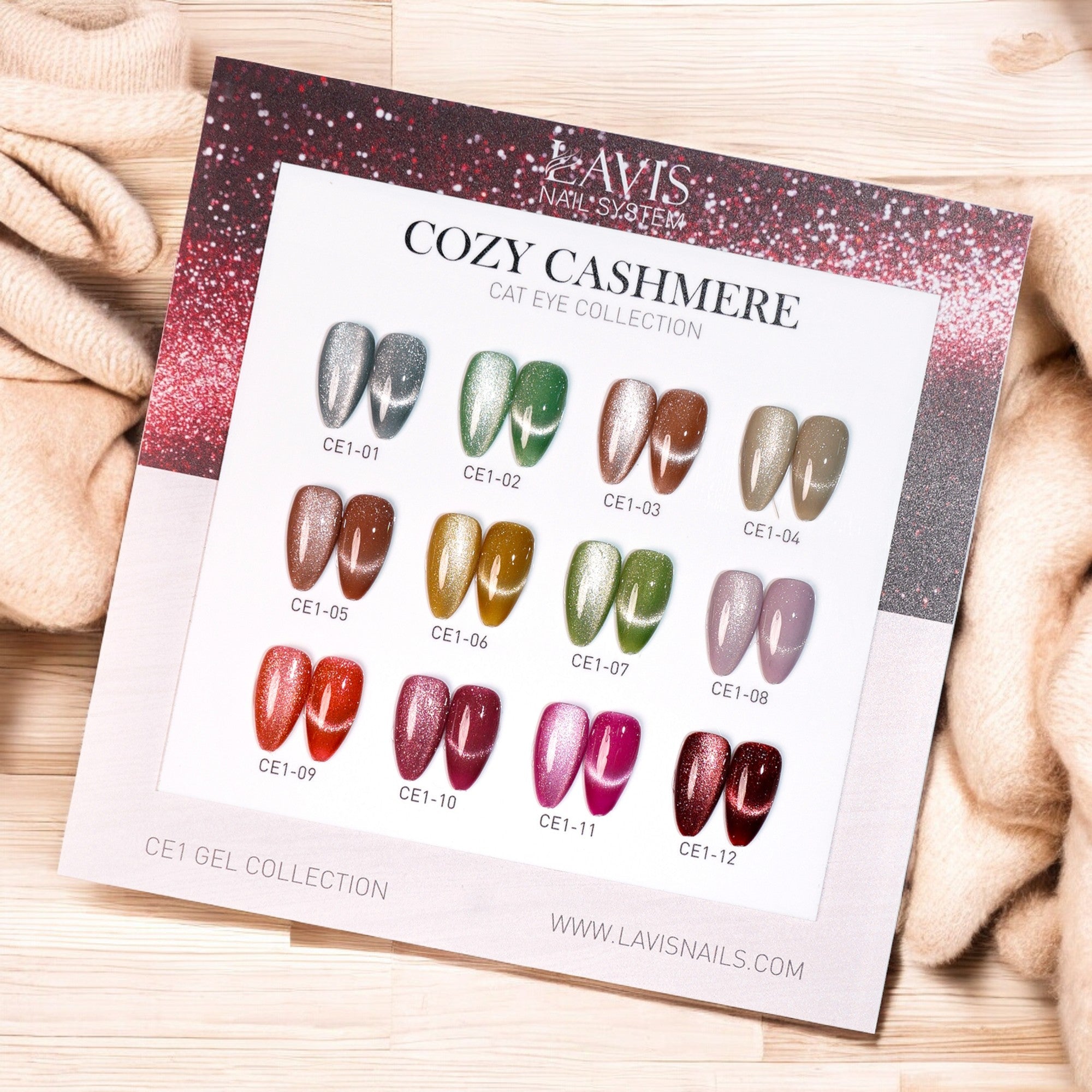 LAVIS Cat Eyes CE1 - Gel Polish 0.5 oz - Cozy Cashmere Collection