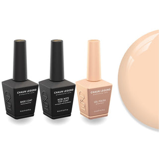 Chaun Legend Non - Wipe Top Coat - Base Coat Duo - LG5082 Frosted Pinktini - DTK Nail Supply