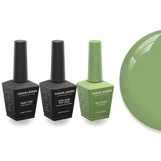 Chaun Legend Non - Wipe Top Coat - Base Coat Duo - LG5085 Sage My Name - DTK Nail Supply