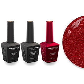 Chaun Legend Non - Wipe Top Coat - Base Coat Duo - LG5088 Sleigh My Bells - DTK Nail Supply