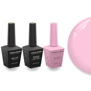 Chaun Legend Non - Wipe Top Coat - Base Coat Duo - LG5093 Cashmere Kiss - DTK Nail Supply