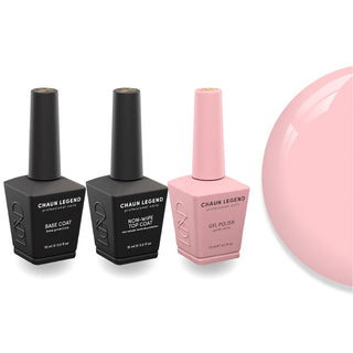 Chaun Legend Non - Wipe Top Coat - Base Coat Duo - LG5094 Silky Sheets - DTK Nail Supply