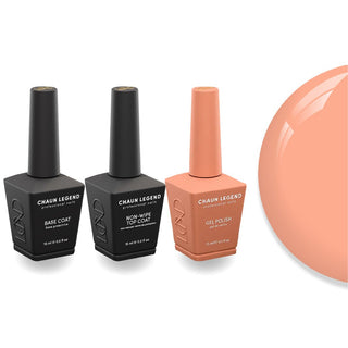 Chaun Legend Non - Wipe Top Coat - Base Coat Duo - LG5097 Peek - A - Nude - DTK Nail Supply