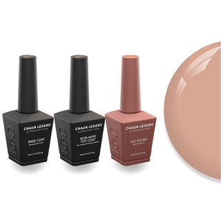 Chaun Legend Non - Wipe Top Coat - Base Coat Duo - LG5110 Toasted Buns - DTK Nail Supply