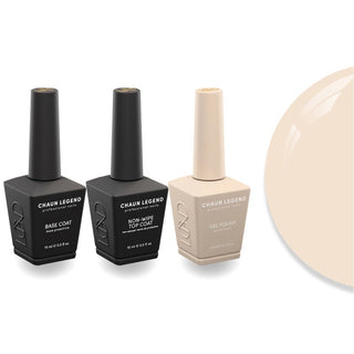 Chaun Legend Non - Wipe Top Coat - Base Coat Duo - LG5119 Bare Necessities - DTK Nail Supply