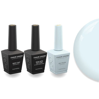 Chaun Legend Non - Wipe Top Coat - Base Coat Duo - LG5132 Seafoam - DTK Nail Supply
