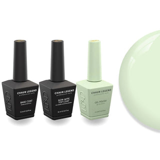 Chaun Legend Non - Wipe Top Coat - Base Coat Duo - LG5133 Mint To Go Viral - DTK Nail Supply