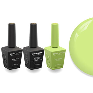 Chaun Legend Non - Wipe Top Coat - Base Coat Duo - LG5135 In The Limelight - DTK Nail Supply