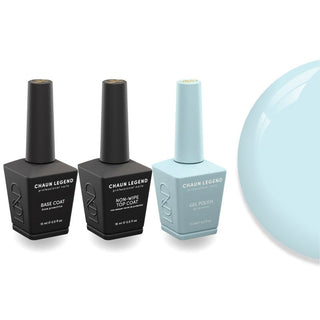 Chaun Legend Non - Wipe Top Coat - Base Coat Duo - LG5141 Frost Me Gently - DTK Nail Supply