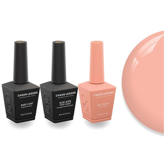 Chaun Legend Non - Wipe Top Coat - Base Coat Duo - LG5159 Georgia Peach - DTK Nail Supply