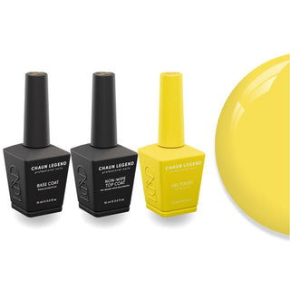 Chaun Legend Non - Wipe Top Coat - Base Coat Duo - LG5162 Butter Be Good - DTK Nail Supply