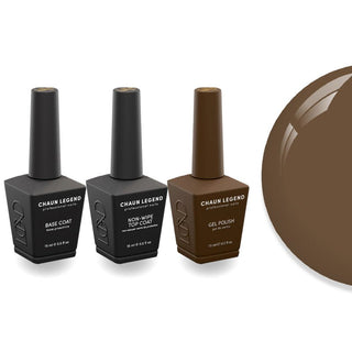 Chaun Legend Non - Wipe Top Coat - Base Coat Duo - LG5195 French Press - DTK Nail Supply