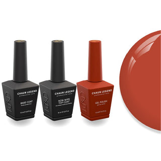 Chaun Legend Non - Wipe Top Coat - Base Coat Duo - LG5197 Heat Of The Moment - DTK Nail Supply