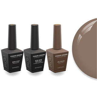 Chaun Legend Non - Wipe Top Coat - Base Coat Duo - LG5204 Taupe That Talk - DTK Nail Supply
